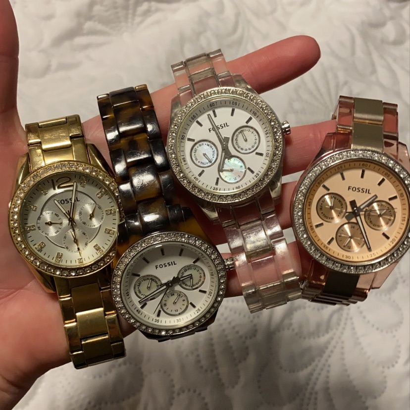 Set Of 4 Fossil Watches